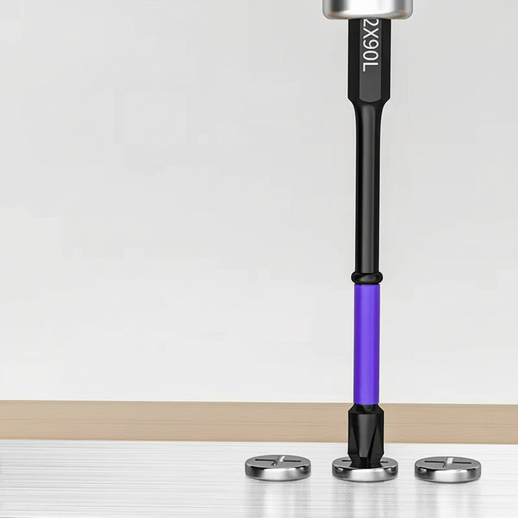 6PCアップグレード高硬度・強力磁気ビット25/65/70/90/150mm滑り止めクロス高硬度電動ハンドドリルネジセット