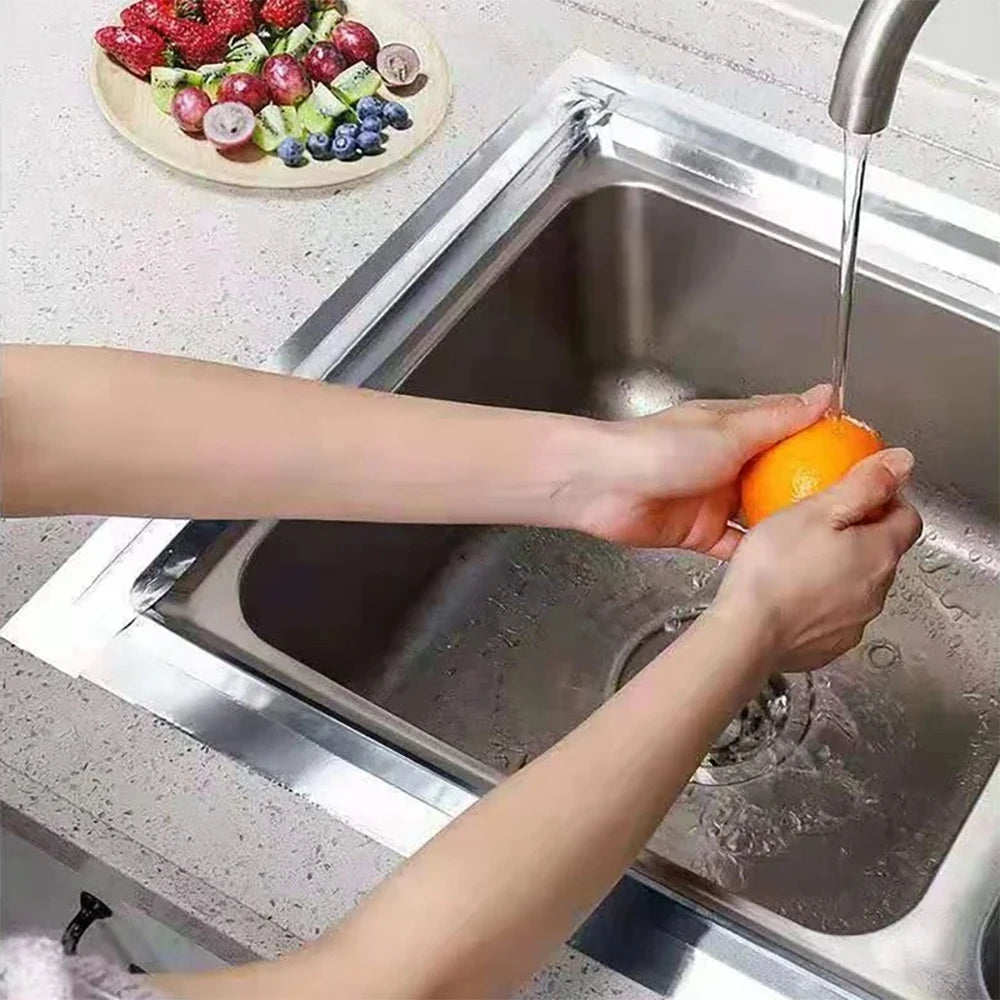 アルミホイル高温テープ 調理台用 粘着式 油汚れ防止 防カビ 防湿 カウンタートップ用 キッチン