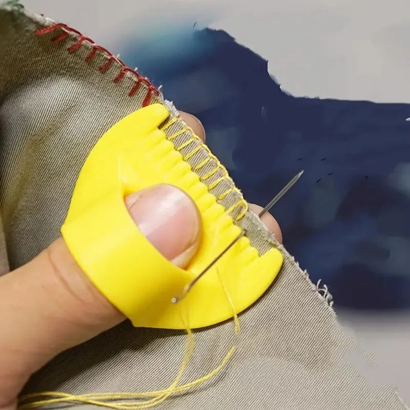 初心者や高齢者向けの握りやすい3Dプリント裁縫ツール - 4mm間隔のプラスチック製手縫い補助具で、縫い目の飛びを防止