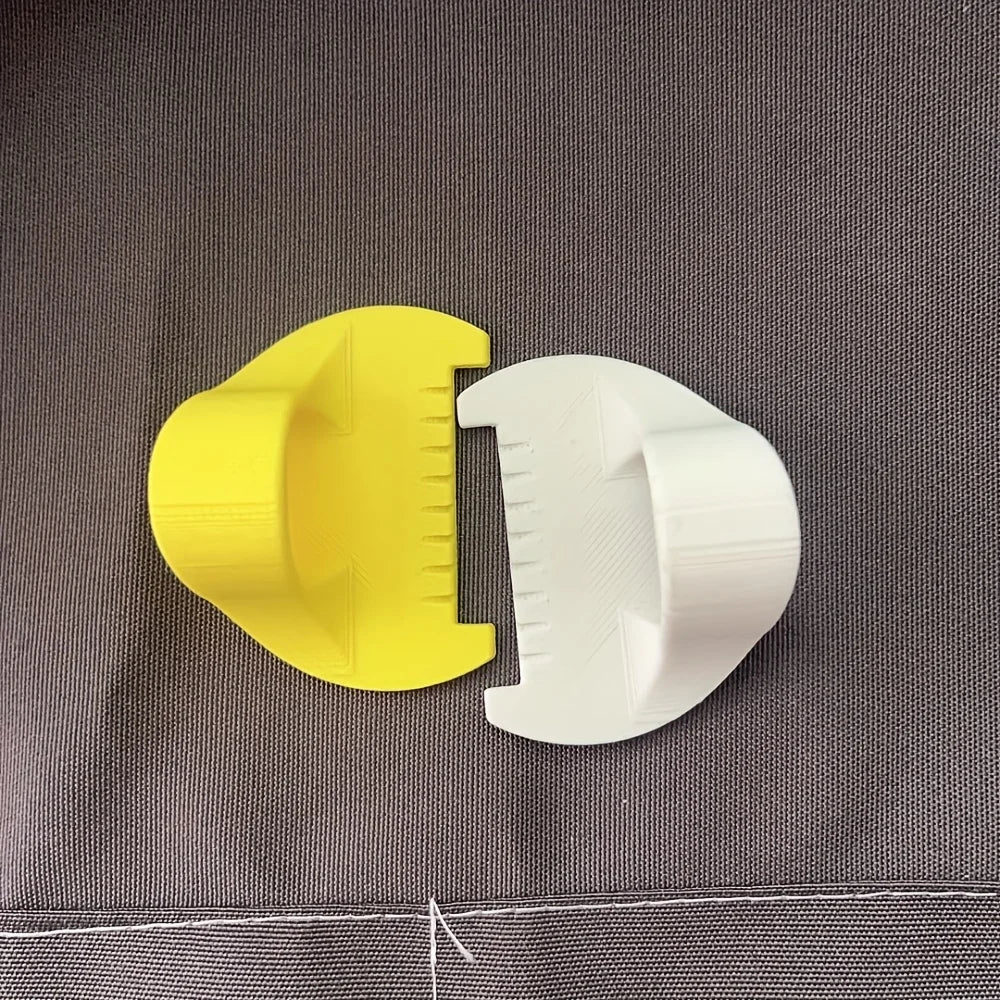 初心者や高齢者向けの握りやすい3Dプリント裁縫ツール - 4mm間隔のプラスチック製手縫い補助具で、縫い目の飛びを防止
