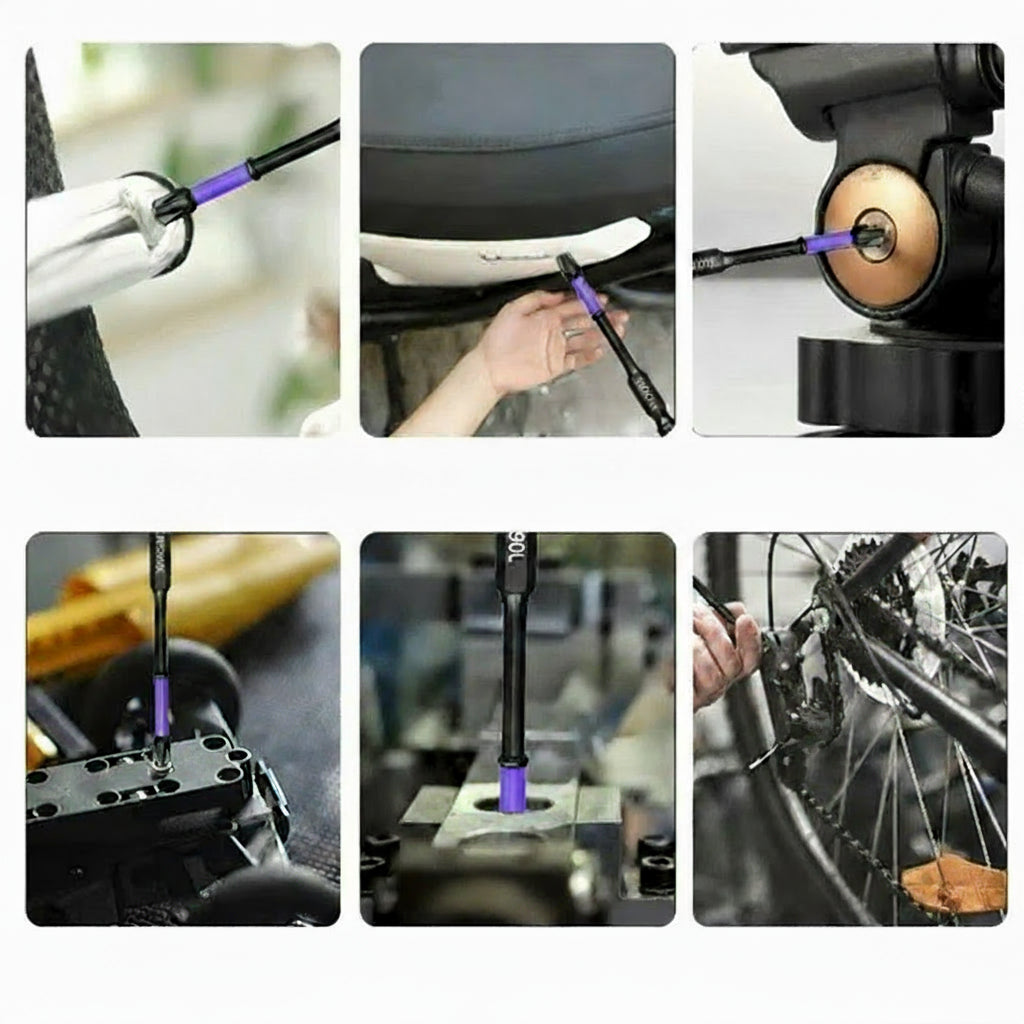 6PCアップグレード高硬度・強力磁気ビット25/65/70/90/150mm滑り止めクロス高硬度電動ハンドドリルネジセット