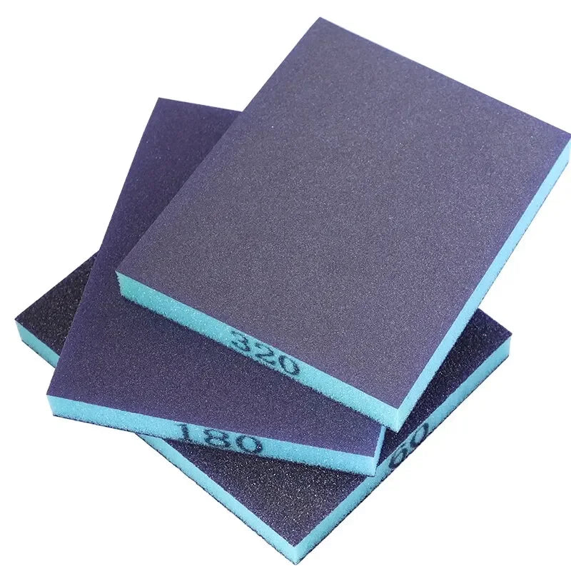 6個セットサンディングスポンジ 60-320グリット 洗えて再利用可能 ウェット/ドライサンディングブロック 金属/木材研磨用 研磨ツール 120*96*13mm