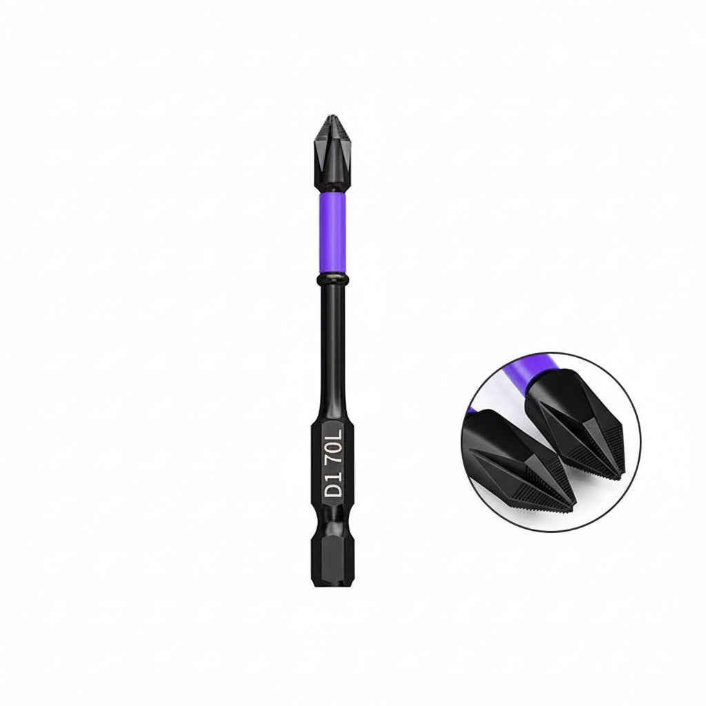 6PCアップグレード高硬度・強力磁気ビット25/65/70/90/150mm滑り止めクロス高硬度電動ハンドドリルネジセット